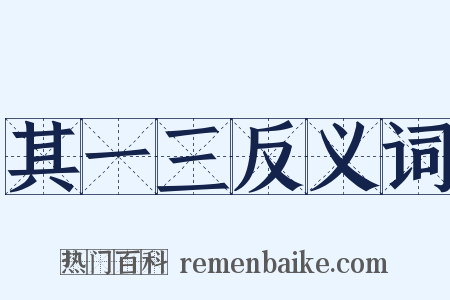 其一三反义词是什么意思的图片